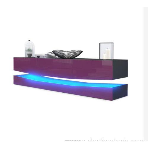 Floating Wall Mounted TV Stand with LED Lights